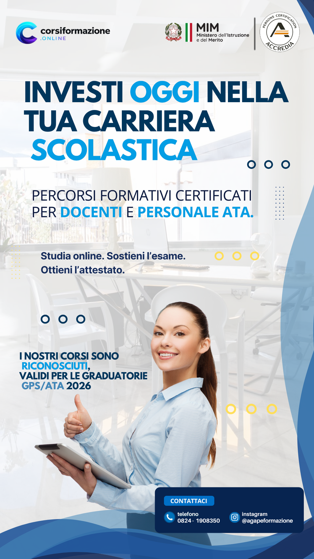 Studente al computer